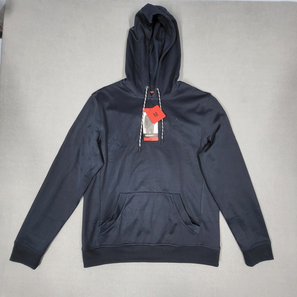Gerry Hoodie Men's M Navy Blue Polyester Kangaroo Pocket Activewear NWT‎
